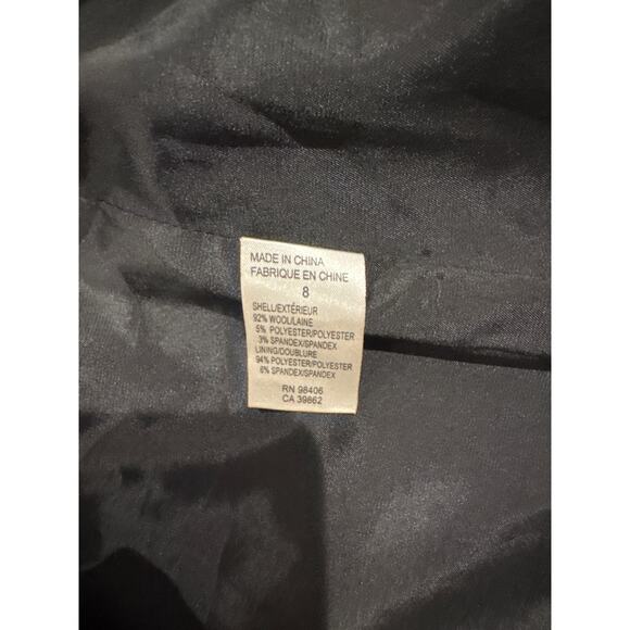 Theory Black Pinstripe Blazer Basiccore Professional Corporate Girly Girlboss Q - Picture 6 of 7